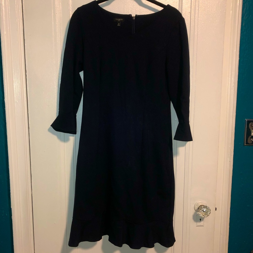 Dark navy Talbots work dress 2P